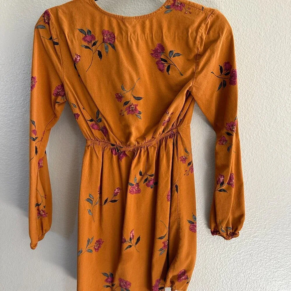 Wild Fable Yellow Floral Dress Size X-Small - Picture 5 of 6